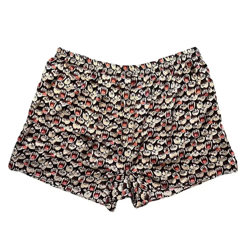 Looney Tunes Taz Tasmanian Devil All Over Vintage 90s 1996 Silk Boxers Mens XL